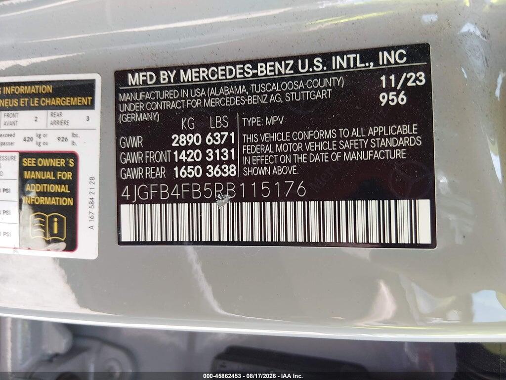 4JGFB4FB5RB115176 2024 MERCEDES-BENZ GLE 350 photo no. 9