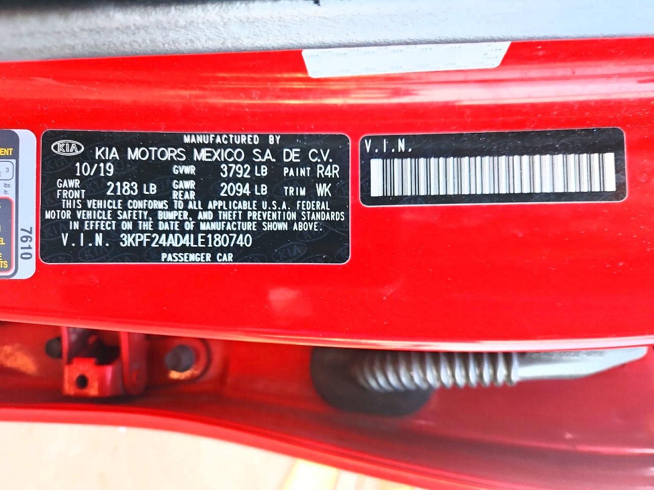2020 KIA FORTE LXS — Фото 12 из 12