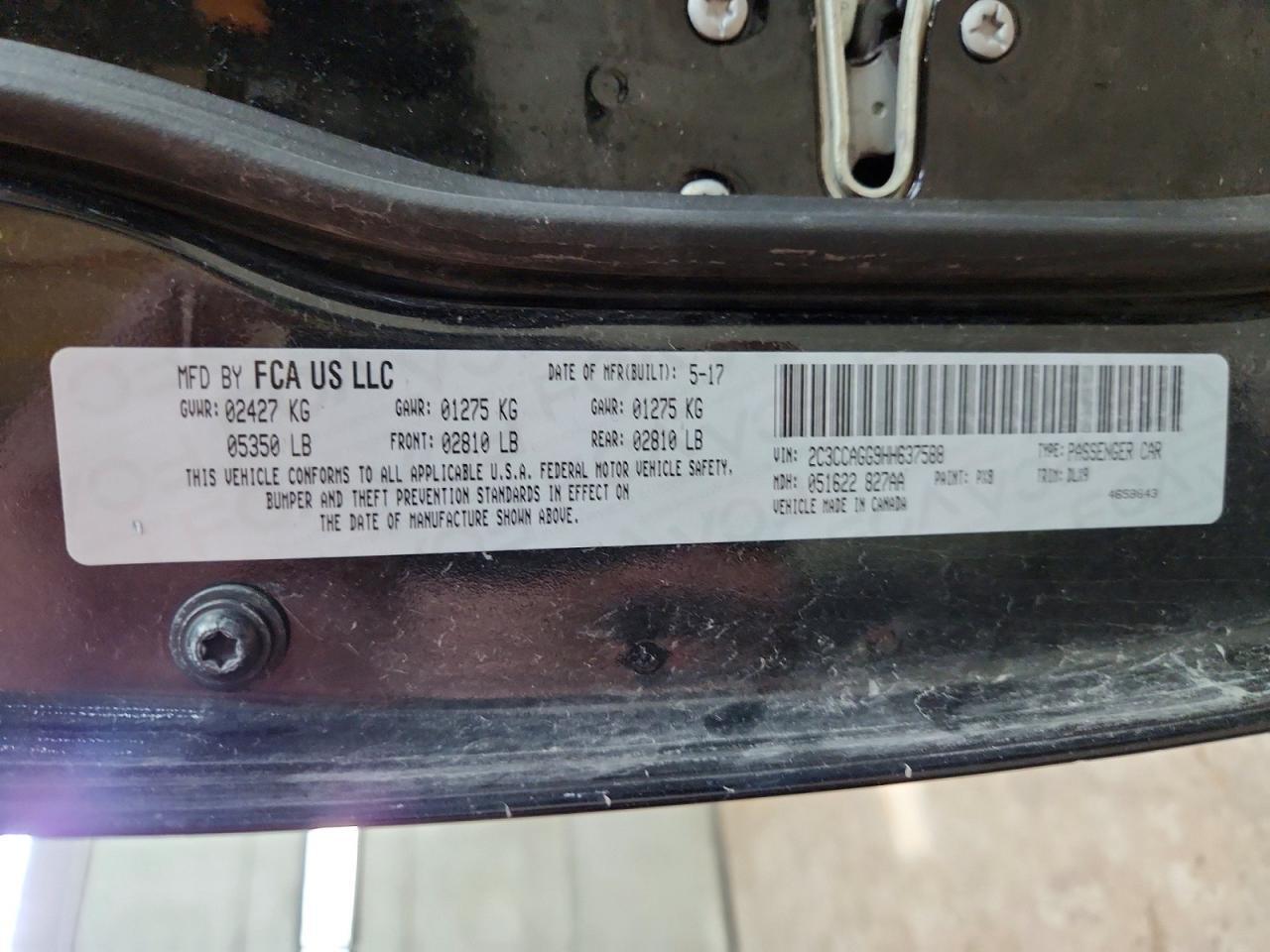2C3CCAGG9HH637588 2017 CHRYSLER 300 photo no. 12