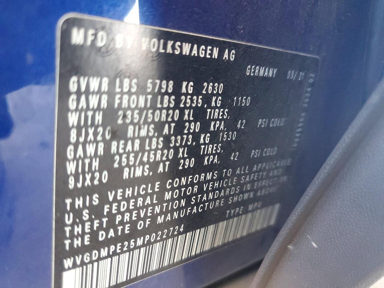 2021 VOLKSWAGEN ID.4 FIRST EDITION — Фото 13 из 13