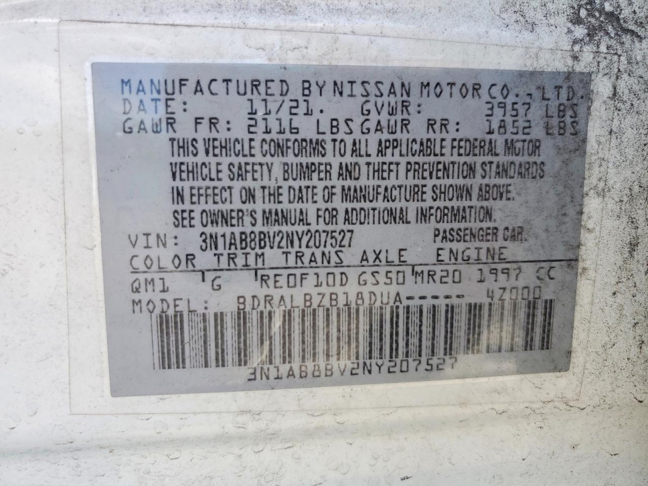 3N1AB8BV2NY207527 2022 NISSAN SENTRA photo no. 12