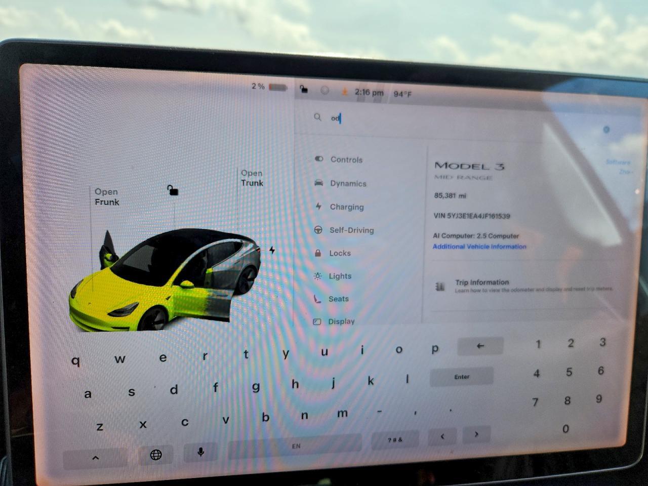 5YJ3E1EA4JF161539 2018 TESLA MODEL 3 photo no. 9