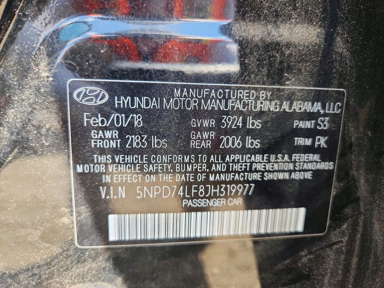 2018 HYUNDAI ELANTRA SE — Фото 12 из 12