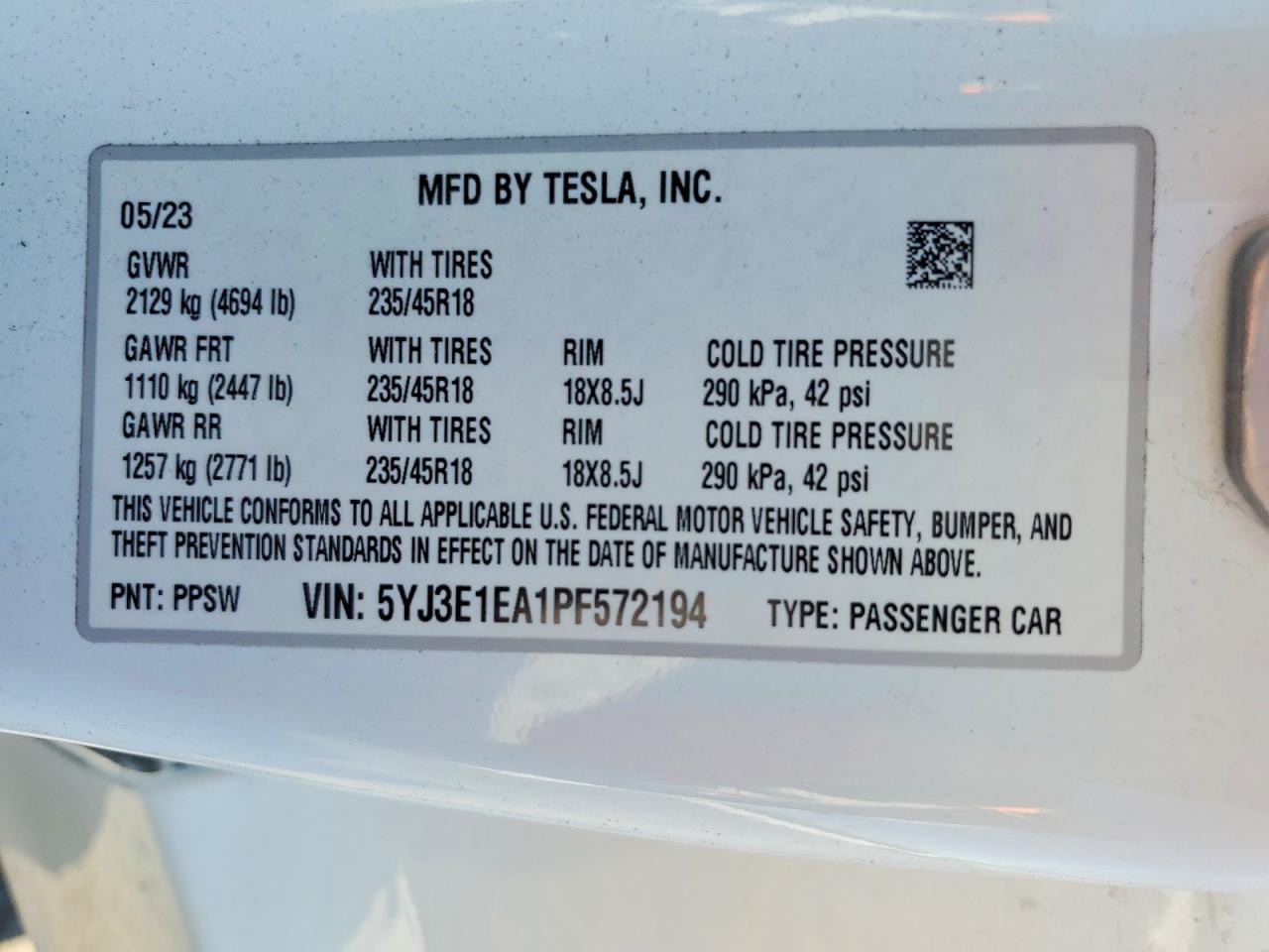 2023 TESLA MODEL 3 — Фото 12 из 12