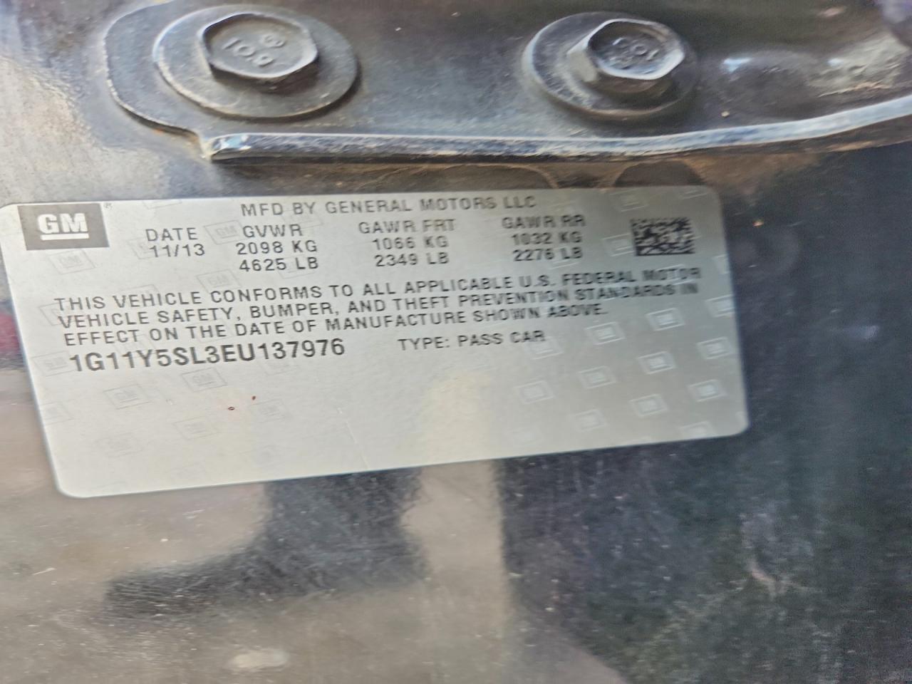 1G11Y5SL3EU137976 2014 CHEVROLET IMPALA photo no. 12