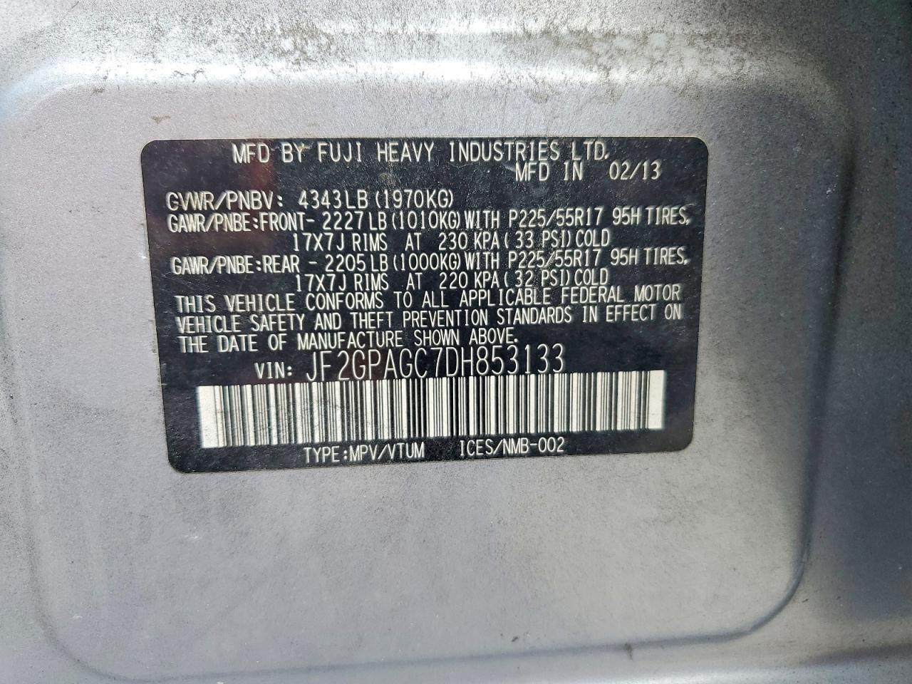 2013 SUBARU XV CROSSTREK 2.0 LIMITED — Фото 14 из 14