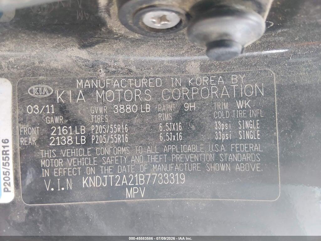 KNDJT2A21B7733319 2011 KIA SOUL photo no. 9
