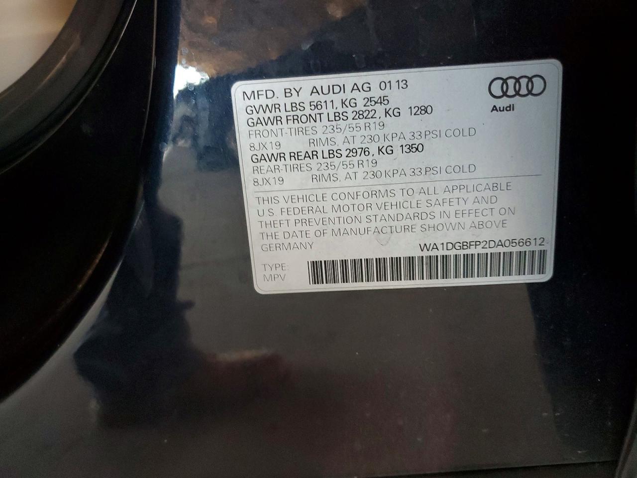 2013 AUDI Q5 PREMIUM PLUS — Фото 13 из 13