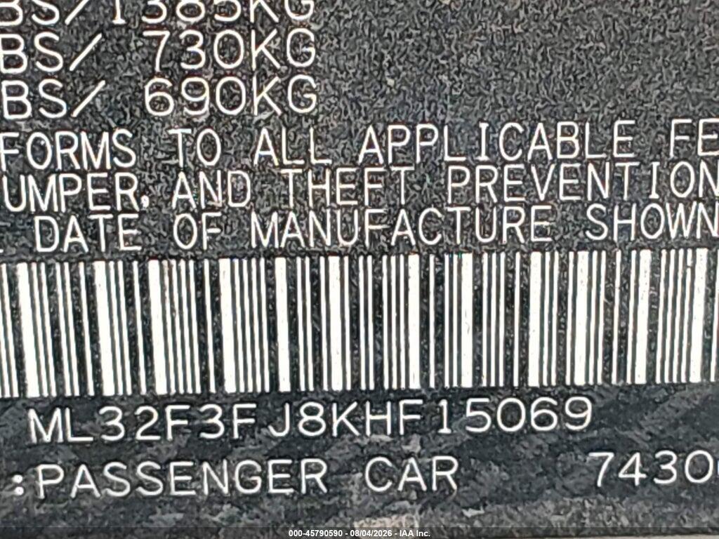 ML32F3FJ8KHF15069 2019 MITSUBISHI MIRAGE G4 photo no. 9