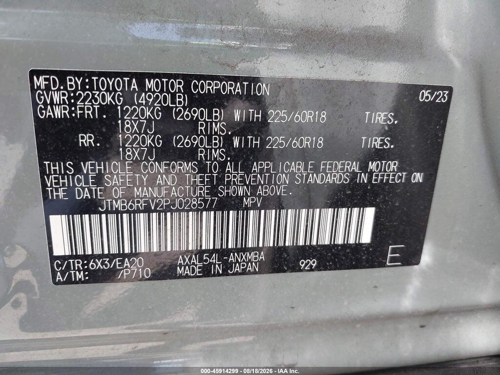JTMB6RFV2PJ028577 2023 TOYOTA RAV4 HYBRID photo no. 9