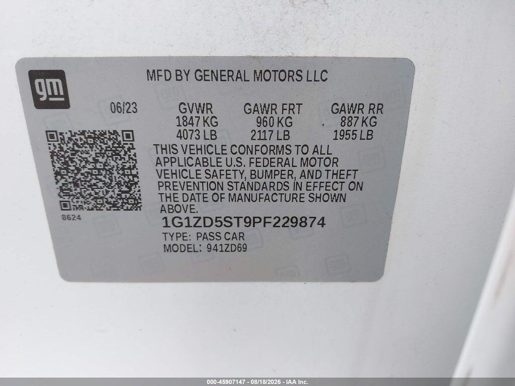 1G1ZD5ST9PF229874 2023 CHEVROLET MALIBU photo no. 9