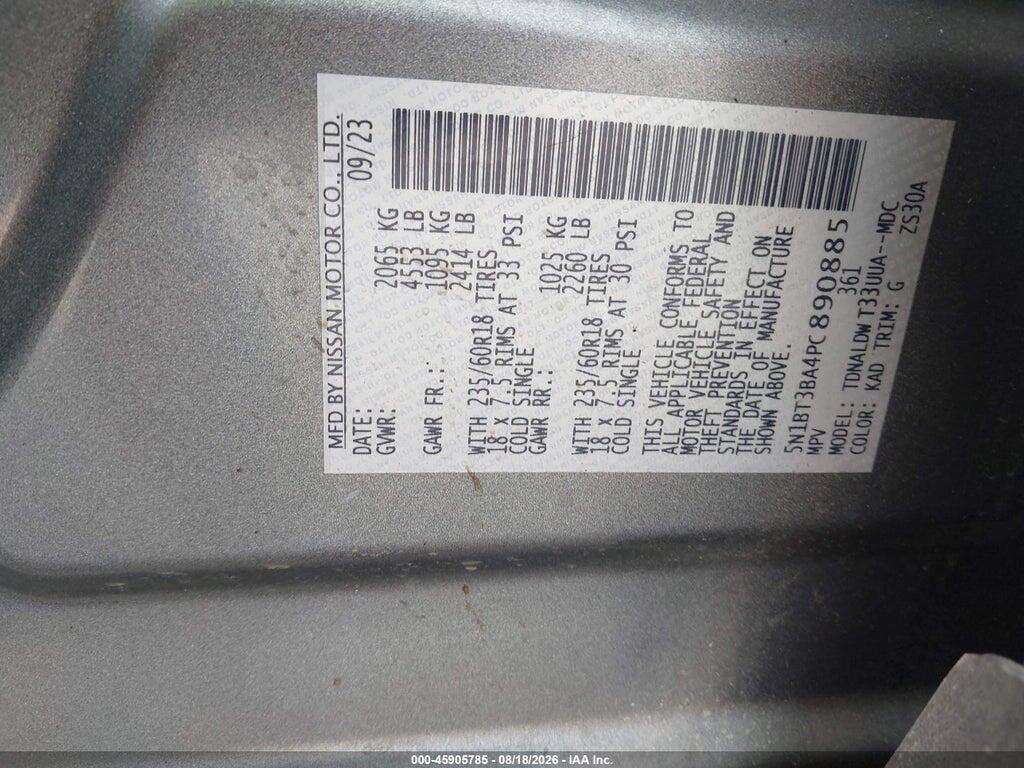 5N1BT3BA4PC890885 2023 NISSAN ROGUE photo no. 9