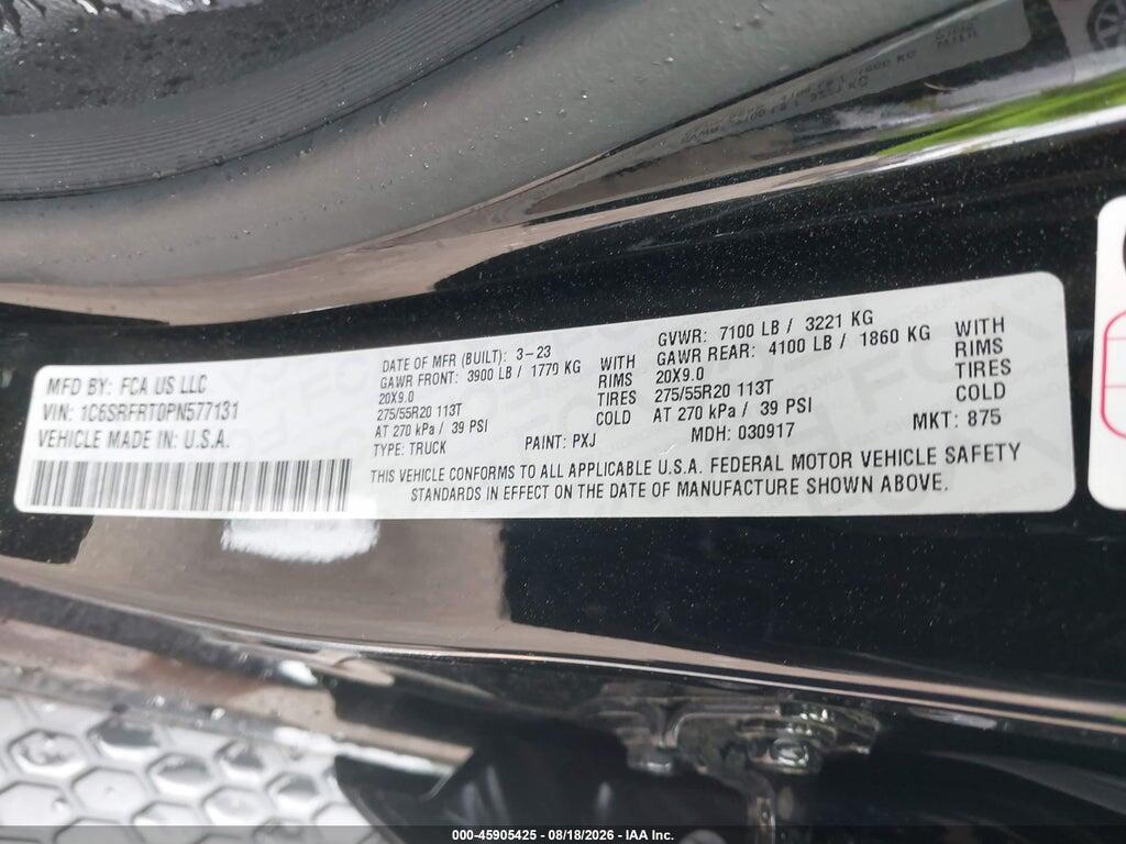 1C6SRFRT0PN577131 2023 RAM 1500 photo no. 9