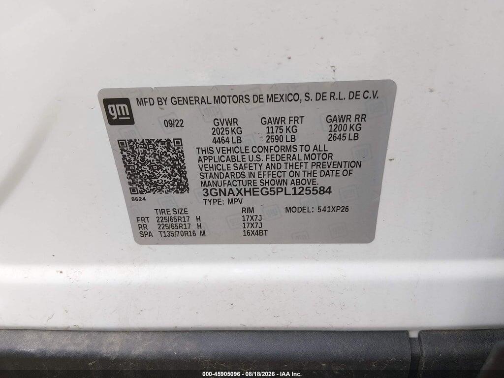 3GNAXHEG5PL125584 2023 CHEVROLET EQUINOX photo no. 9