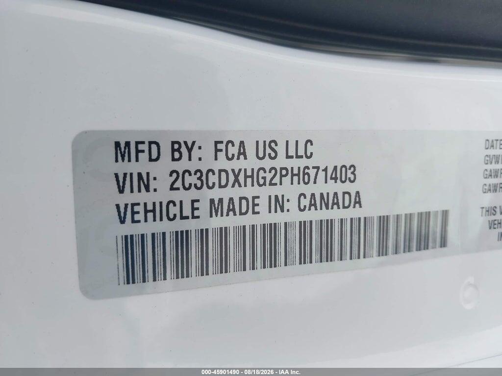 2C3CDXHG2PH671403 2023 DODGE CHARGER photo no. 9