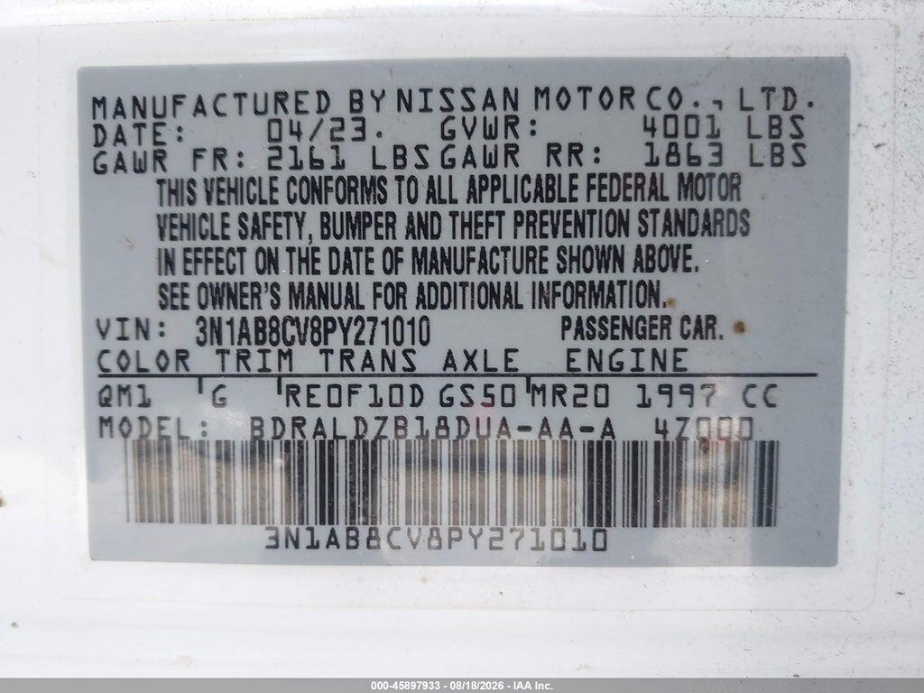 3N1AB8CV8PY271010 2023 NISSAN SENTRA photo no. 9