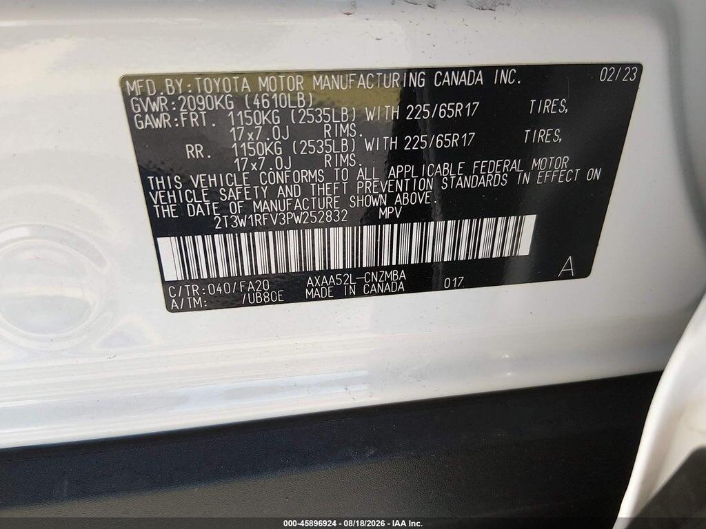 2T3W1RFV3PW252832 2023 TOYOTA RAV4 photo no. 9