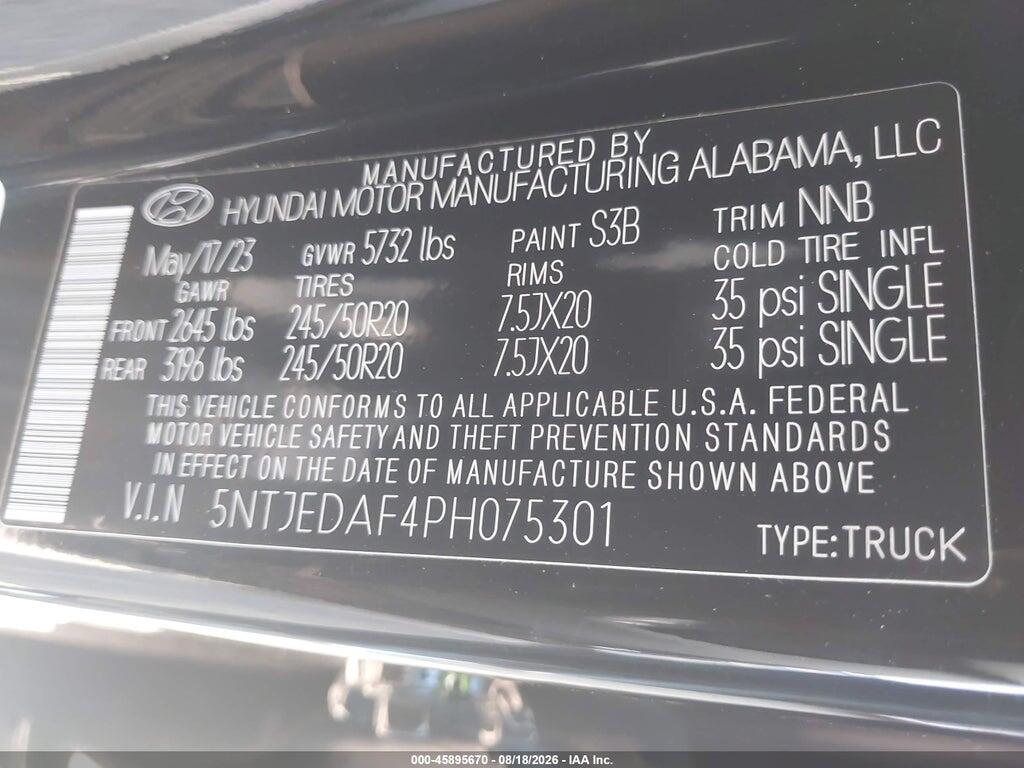 5NTJEDAF4PH075301 2023 HYUNDAI SANTA CRUZ photo no. 9