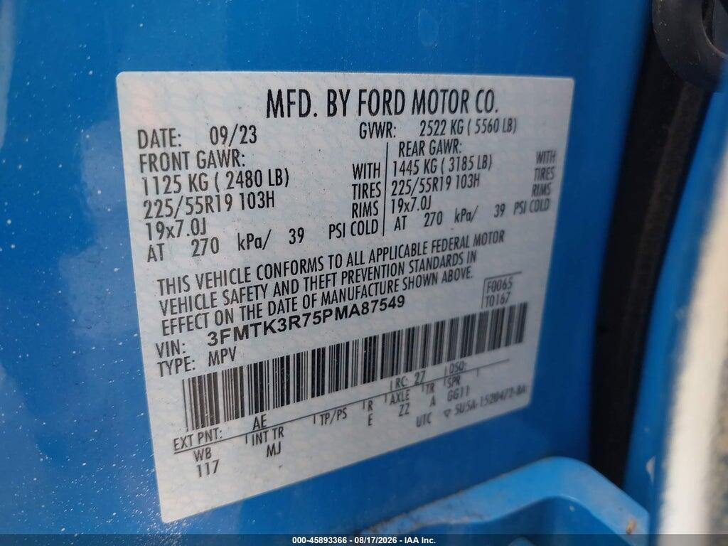 3FMTK3R75PMA87549 2023 FORD MUSTANG MACH-E photo no. 9