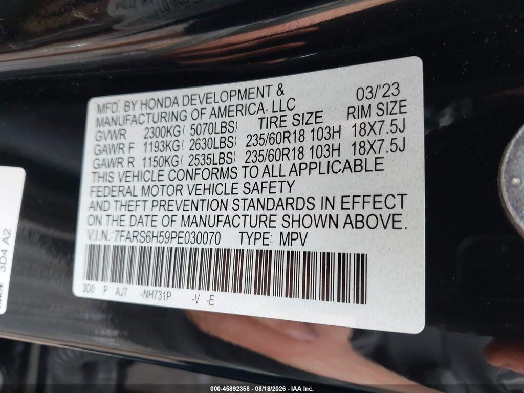 7FARS6H59PE030070 2023 HONDA CR-V HYBRID photo no. 9