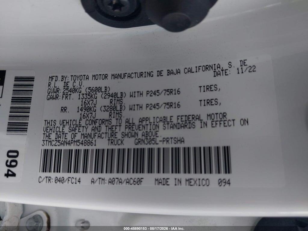 3TMCZ5AN4PM548861 2023 TOYOTA TACOMA photo no. 9