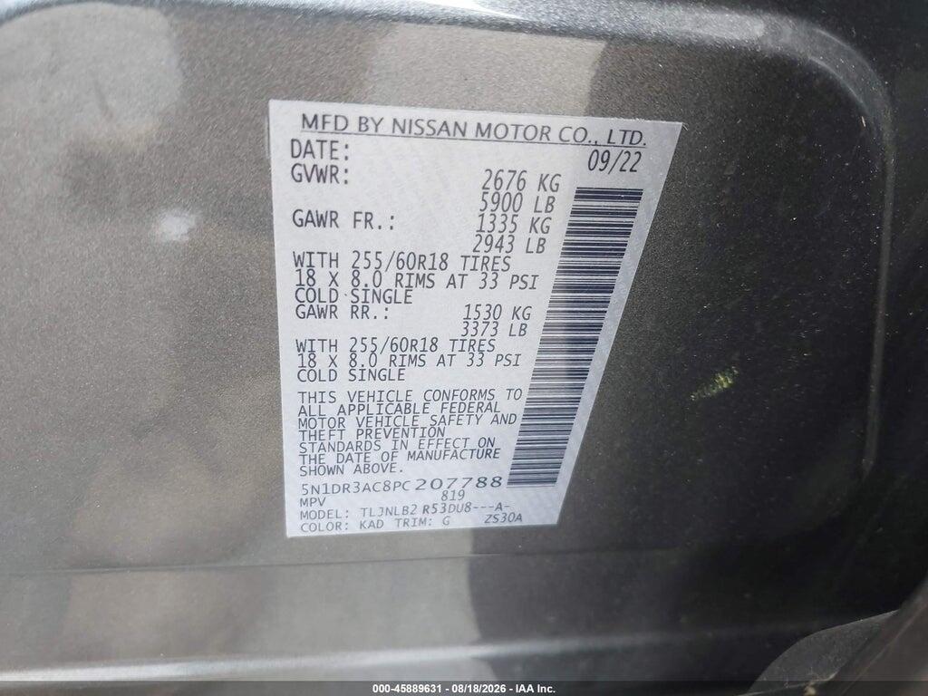 5N1DR3AC8PC207788 2023 NISSAN PATHFINDER photo no. 9