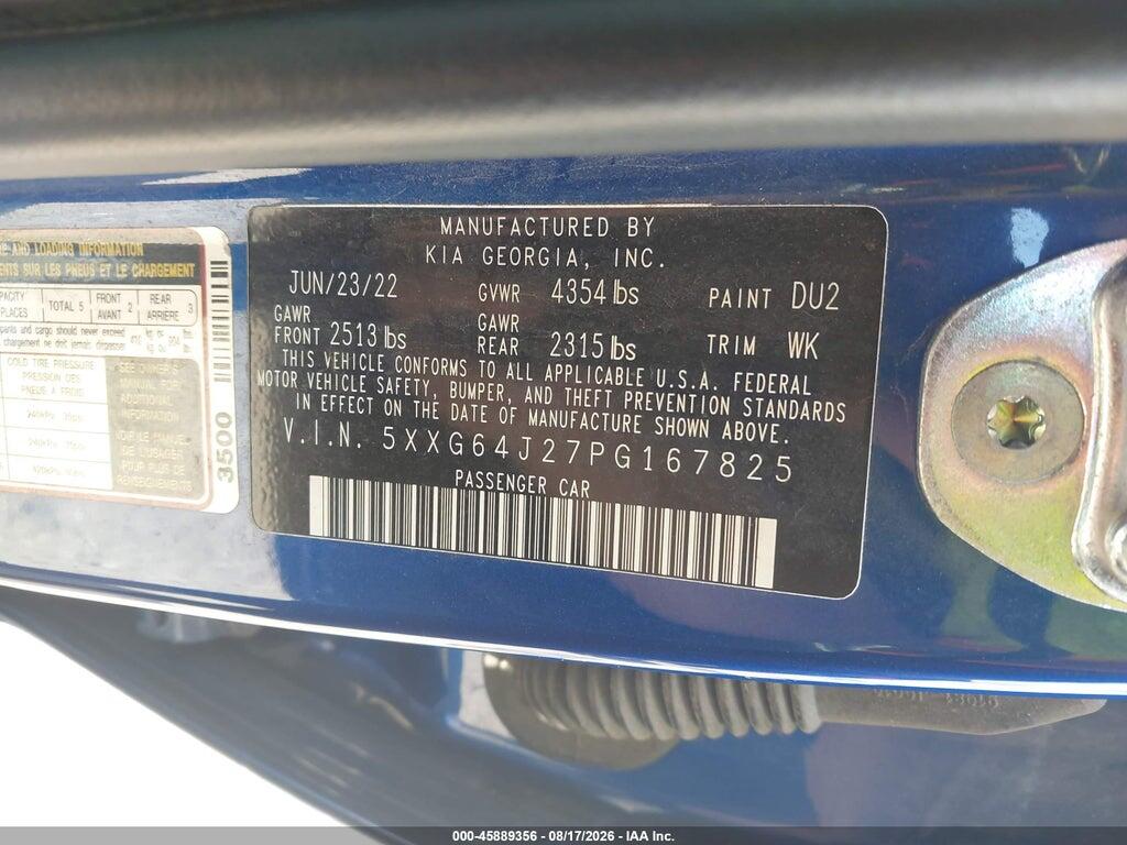 5XXG64J27PG167825 2023 KIA K5 photo no. 9