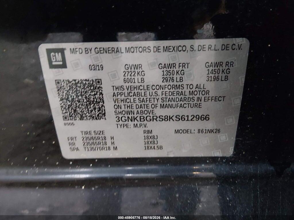 3GNKBGRS8KS612966 2019 CHEVROLET BLAZER photo no. 9
