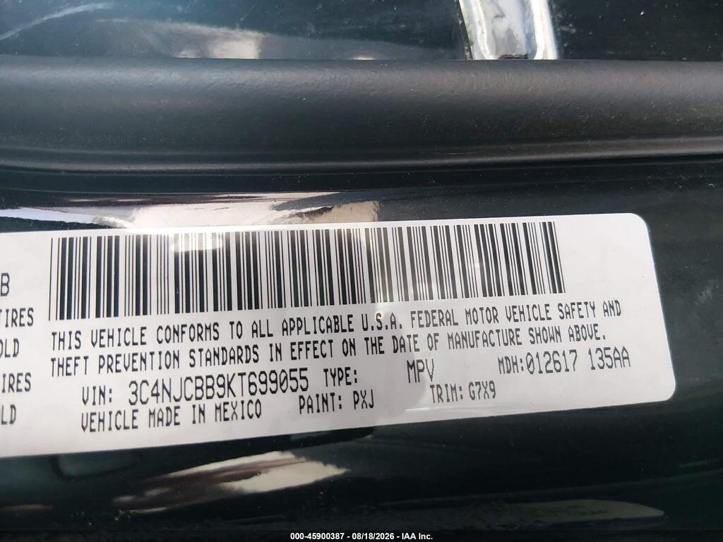 3C4NJCBB9KT699055 2019 JEEP COMPASS photo no. 9