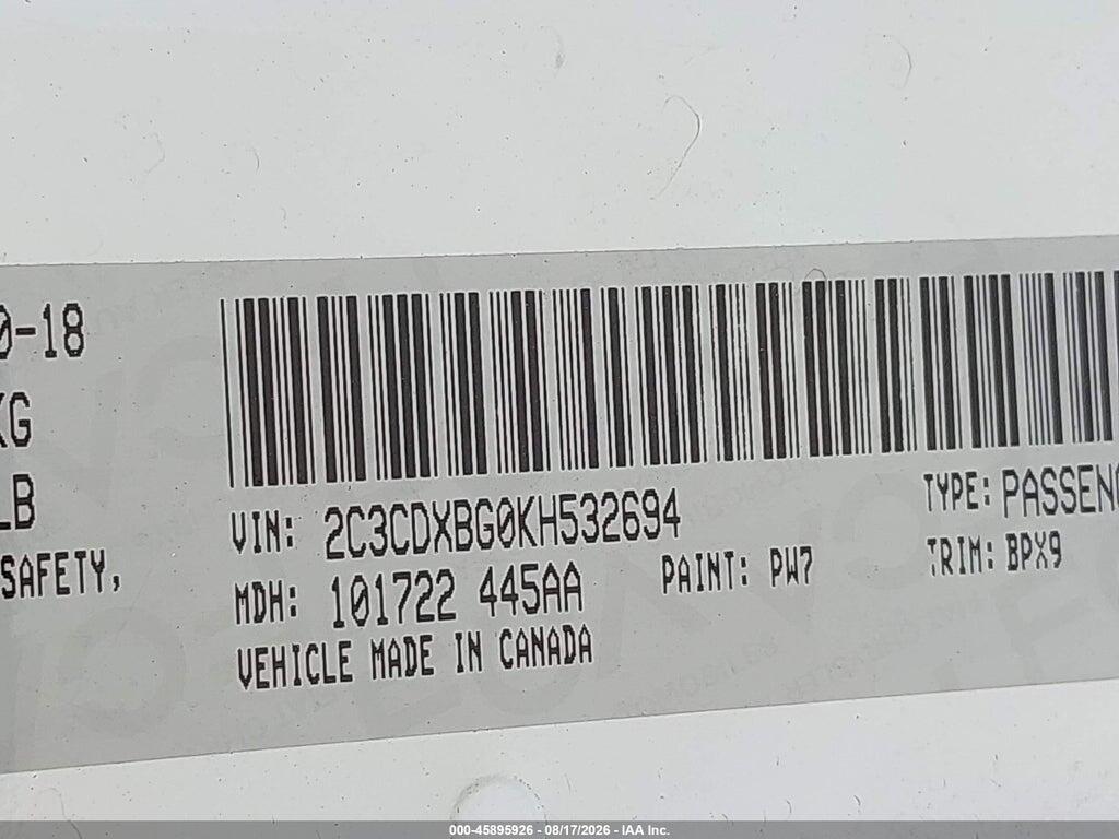 2C3CDXBG0KH532694 2019 DODGE CHARGER photo no. 9