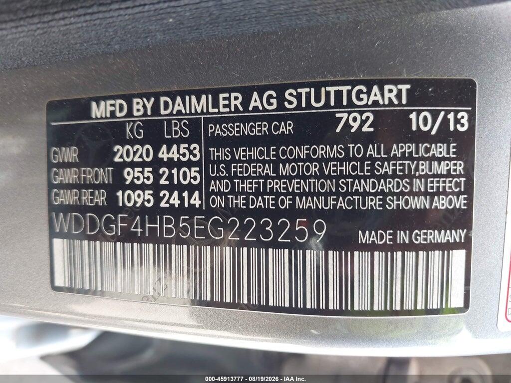 WDDGF4HB5EG223259 2014 MERCEDES-BENZ C 250 photo no. 9