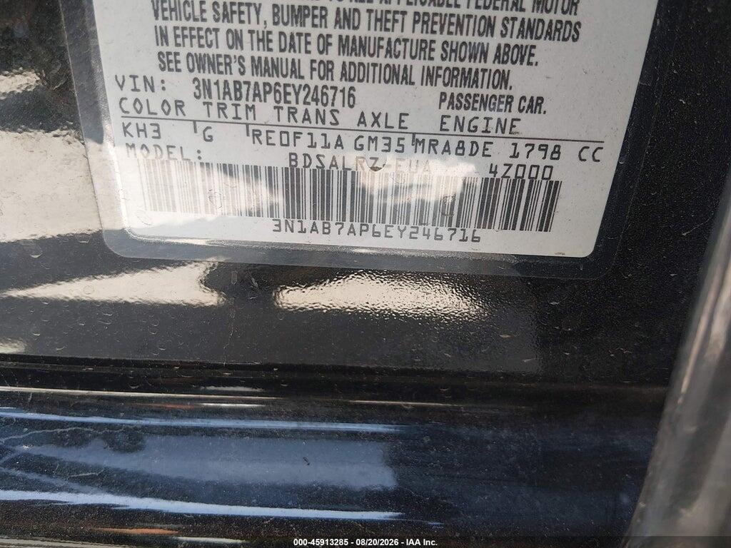 3N1AB7AP6EY246716 2014 NISSAN SENTRA photo no. 9