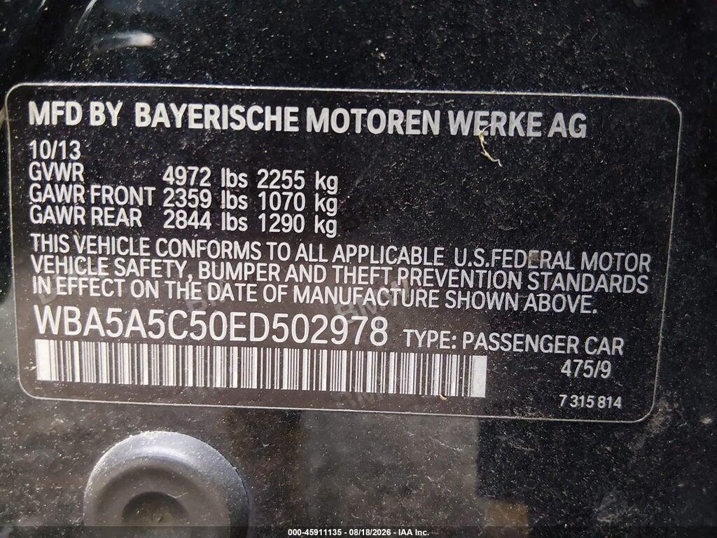 WBA5A5C50ED502978 2014 BMW 528I photo no. 9