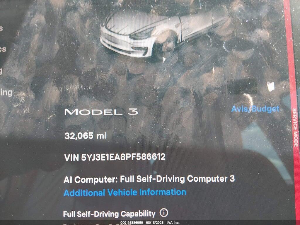 5YJ3E1EA8PF586612 2023 TESLA MODEL 3 photo no. 7