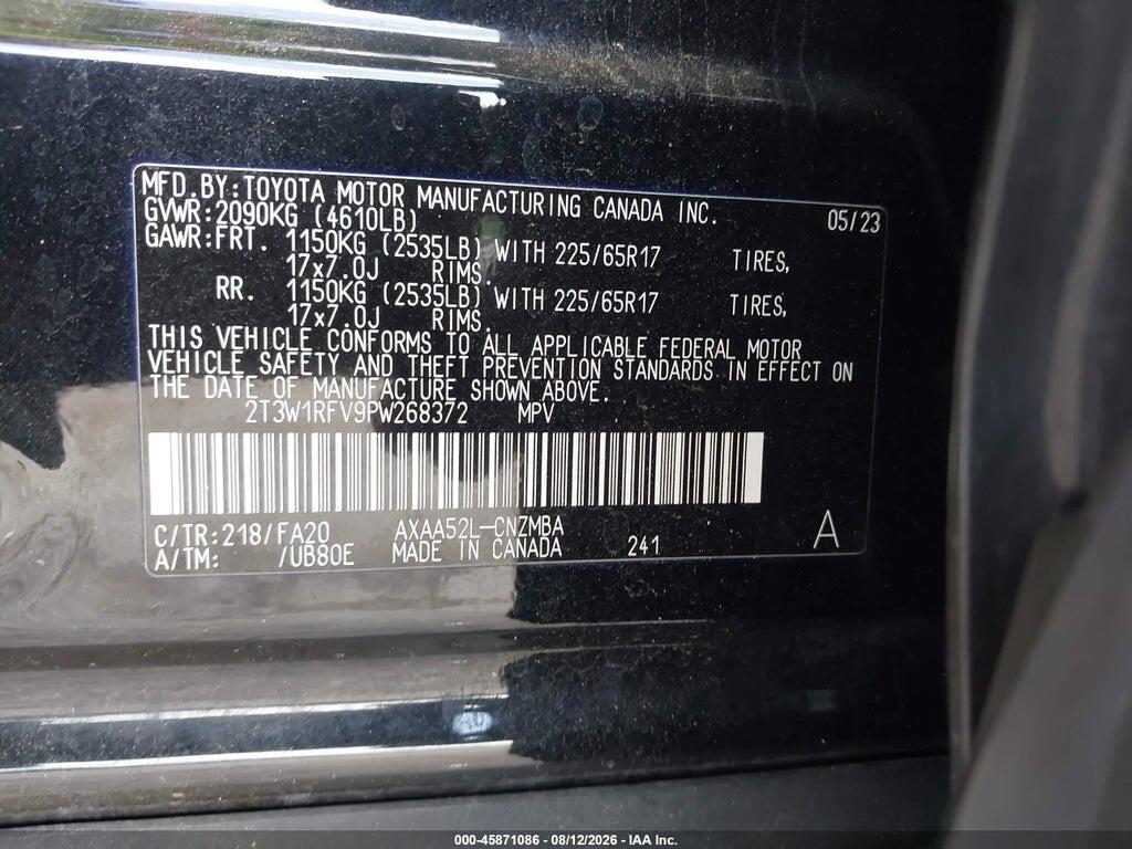 2T3W1RFV9PW268372 2023 TOYOTA RAV4 photo no. 9