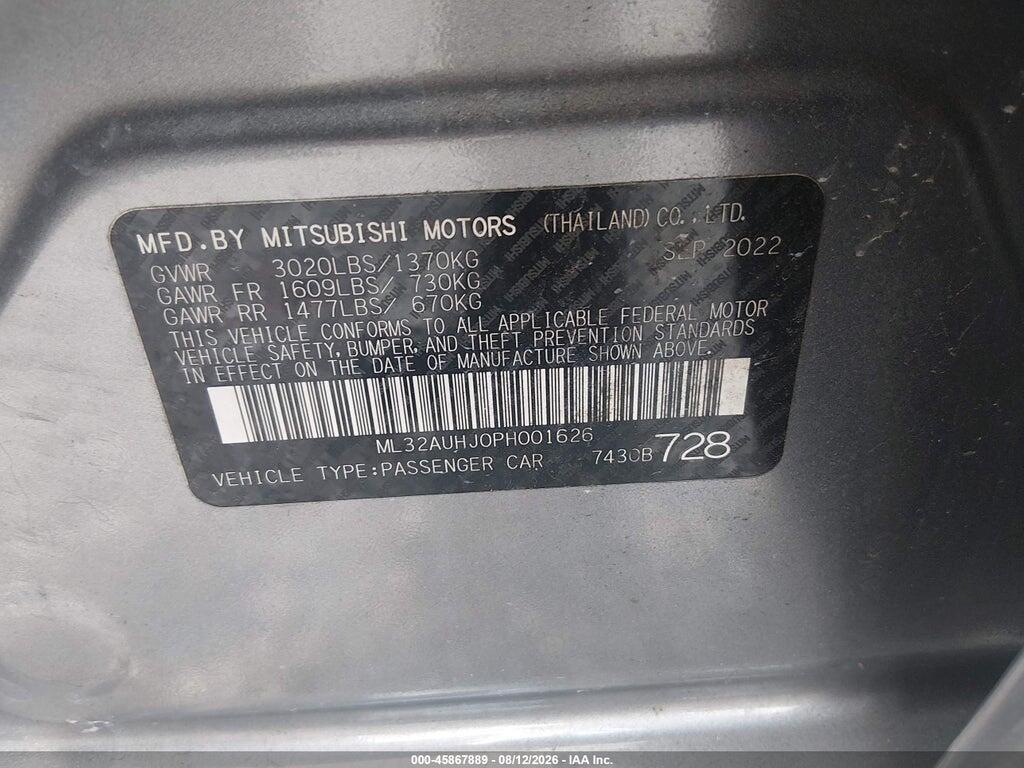 ML32AUHJ0PH001626 2023 MITSUBISHI MIRAGE photo no. 9