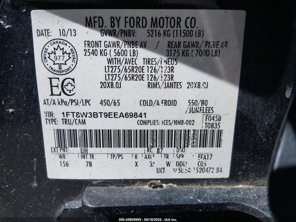 1FT8W3BT9EEA69841 2014 FORD F-350 photo no. 9