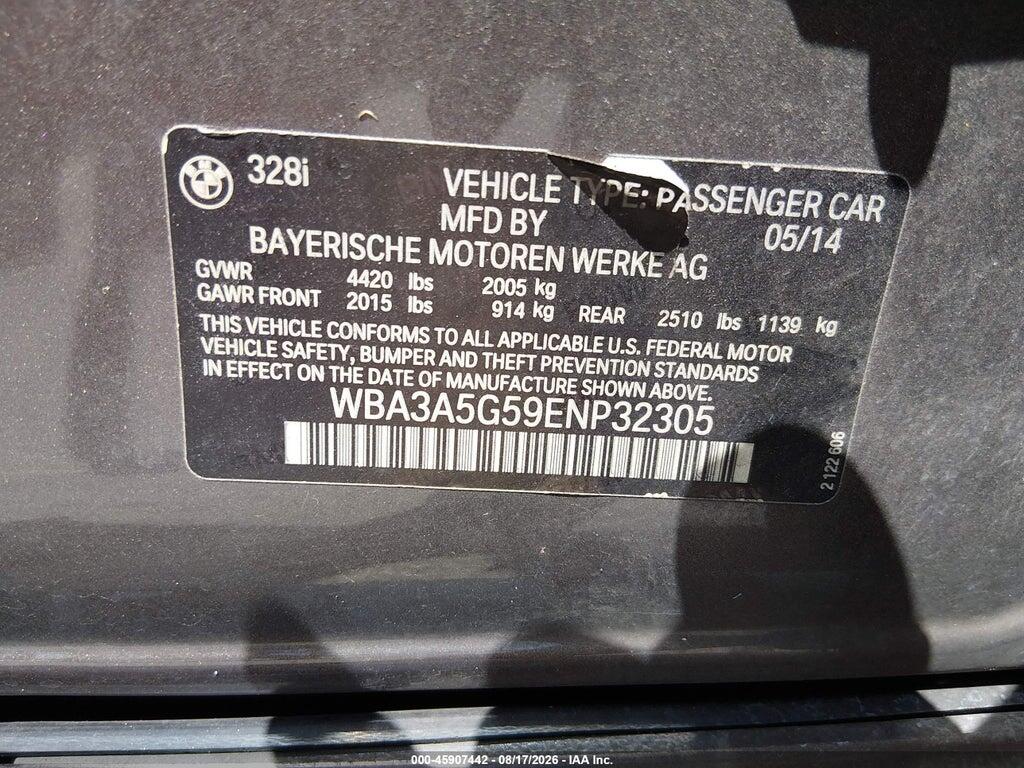 WBA3A5G59ENP32305 2014 BMW 328I photo no. 9