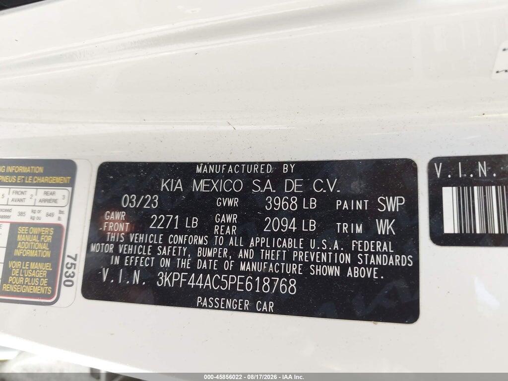 3KPF44AC5PE618768 2023 KIA FORTE photo no. 9