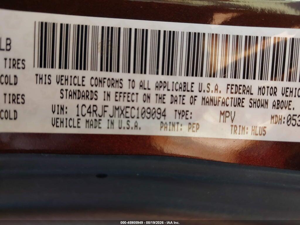1C4RJFJMXEC109094 2014 JEEP GRAND CHEROKEE photo no. 9