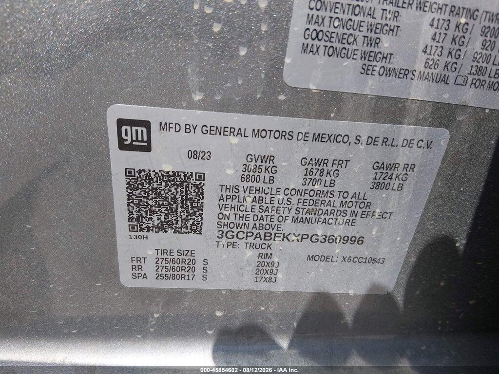 3GCPABEKXPG360996 2023 CHEVROLET SILVERADO 1500 photo no. 9