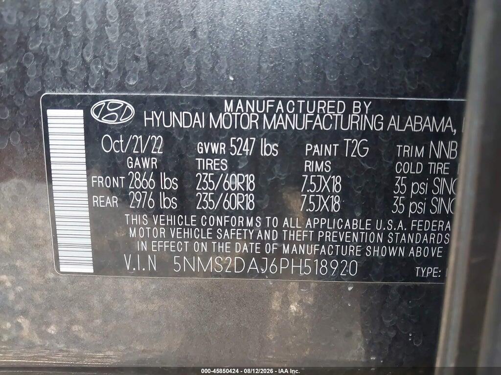 5NMS2DAJ6PH518920 2023 HYUNDAI SANTA FE photo no. 9