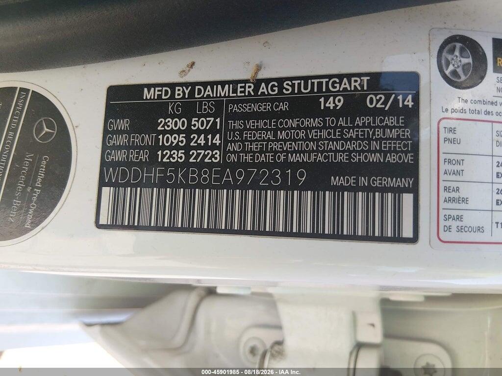 WDDHF5KB8EA972319 2014 MERCEDES-BENZ E 350 photo no. 9