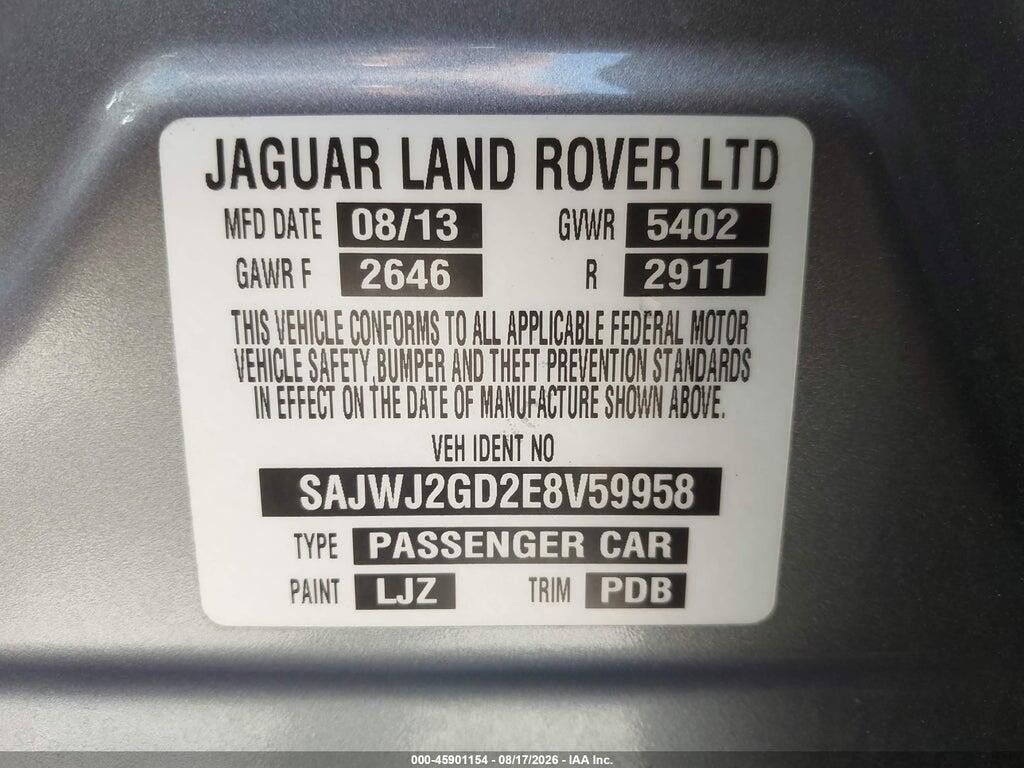 SAJWJ2GD2E8V59958 2014 JAGUAR XJ photo no. 9