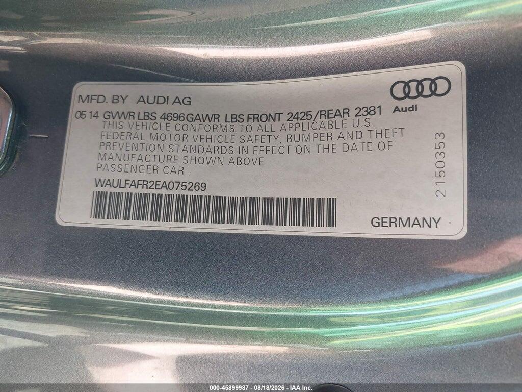 WAULFAFR2EA075269 2014 AUDI A5 photo no. 9