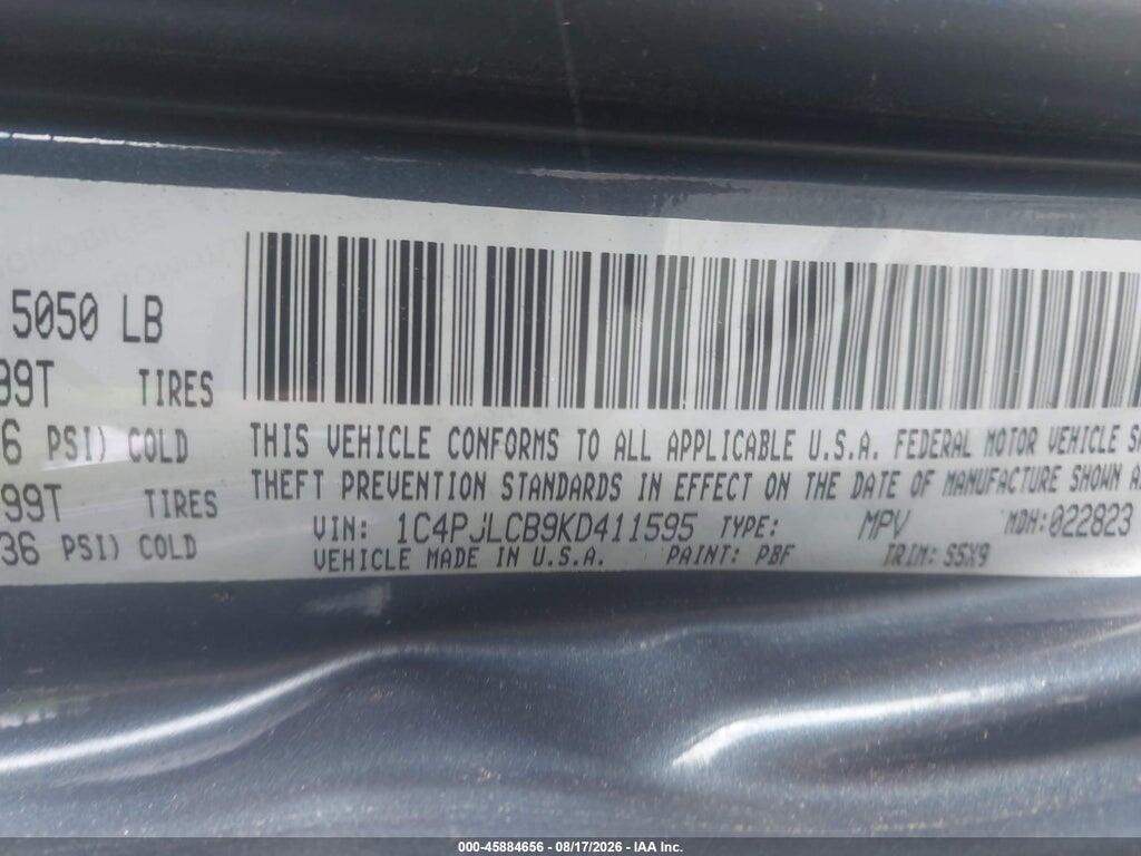 1C4PJLCB9KD411595 2019 JEEP CHEROKEE photo no. 9