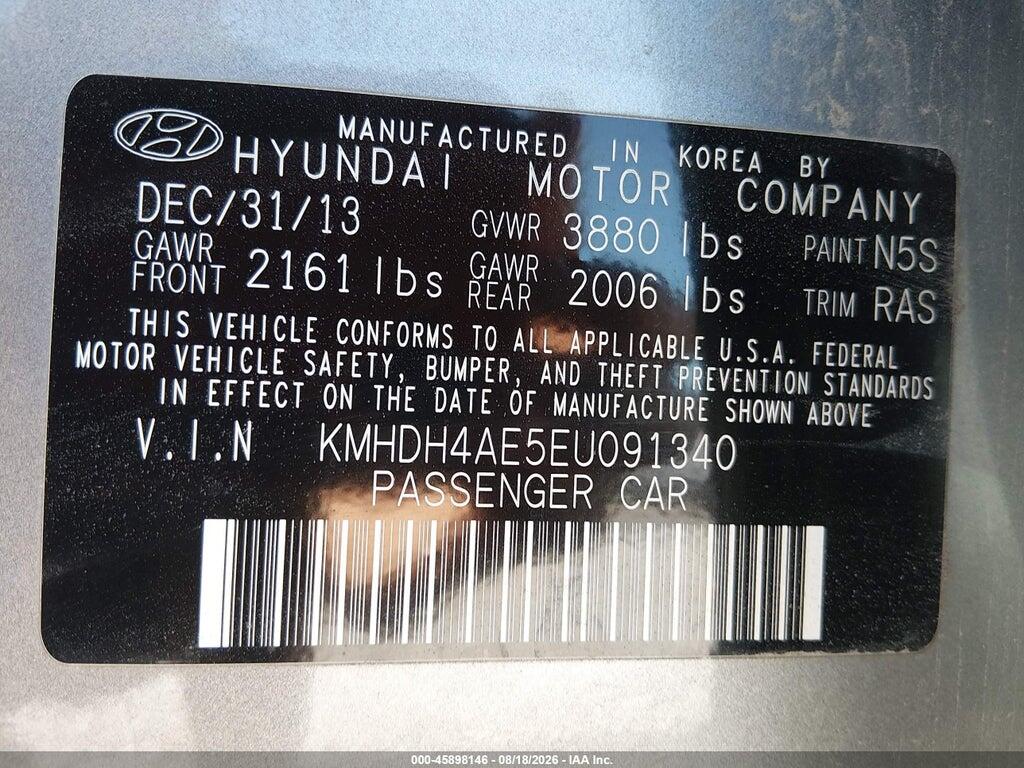 KMHDH4AE5EU091340 2014 HYUNDAI ELANTRA photo no. 9