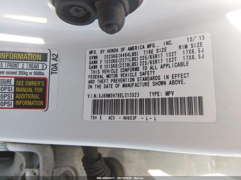5J6RM3879EL013523 2014 HONDA CR-V photo no. 9