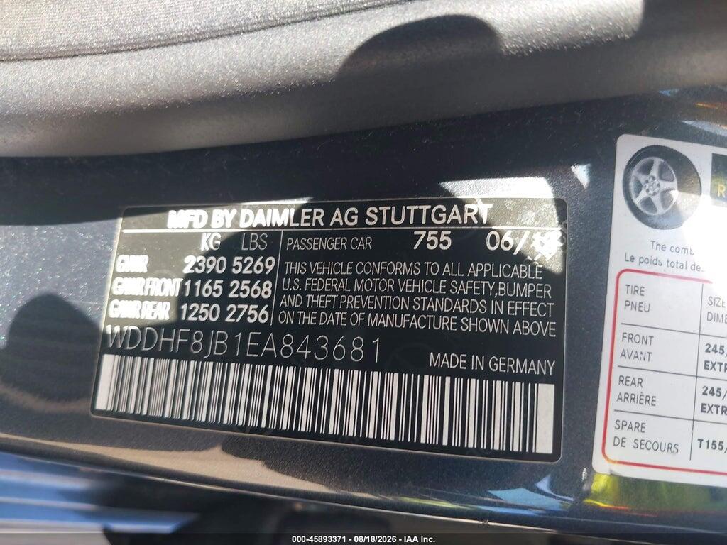 WDDHF8JB1EA843681 2014 MERCEDES-BENZ E 350 photo no. 9