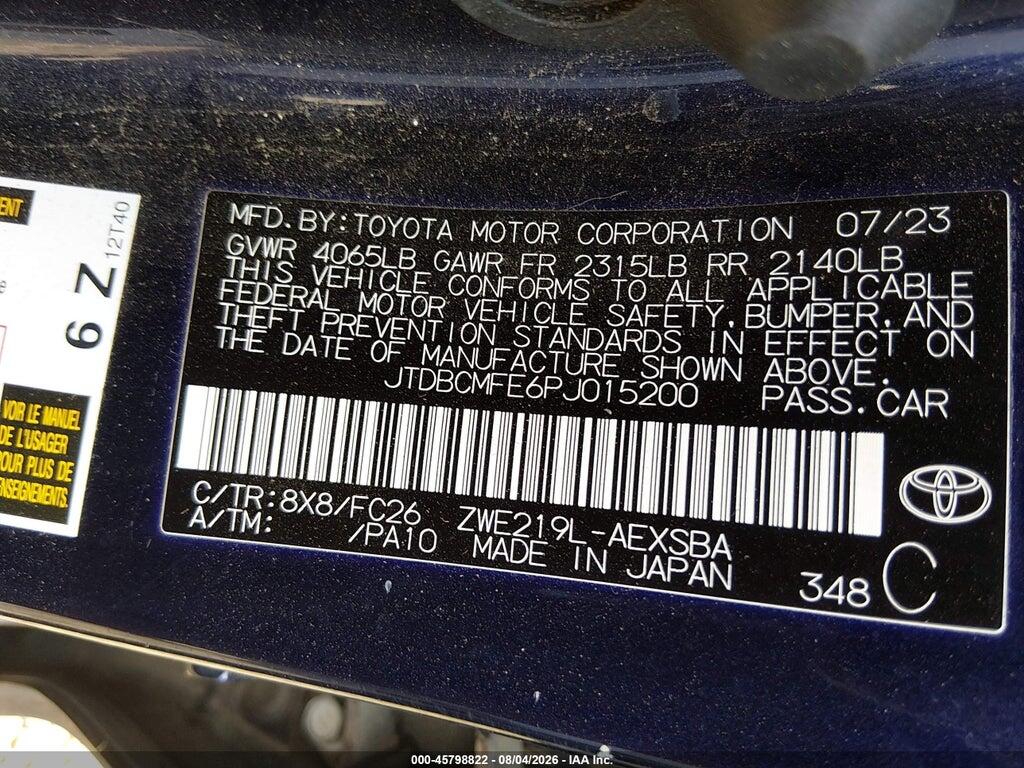 JTDBCMFE6PJ015200 2023 TOYOTA COROLLA photo no. 9